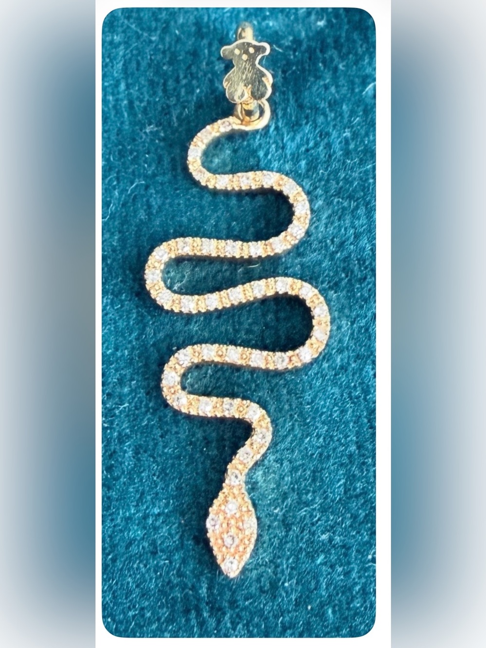 TOUS Solid Gold Snake Pendant